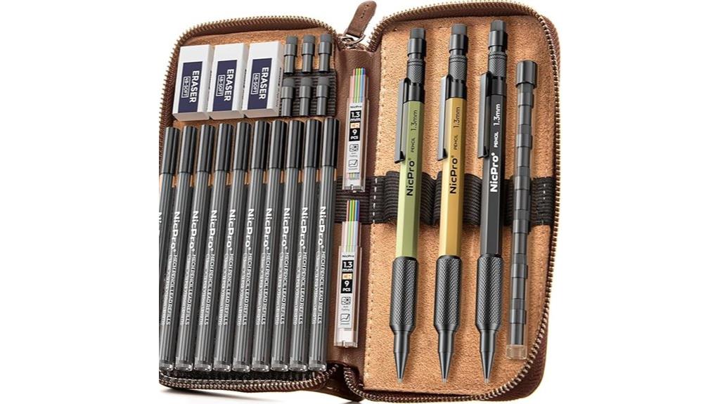 mechanical pencil set with accessories