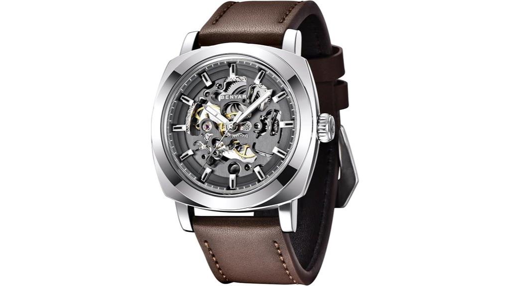 men s skeleton mechanical watch