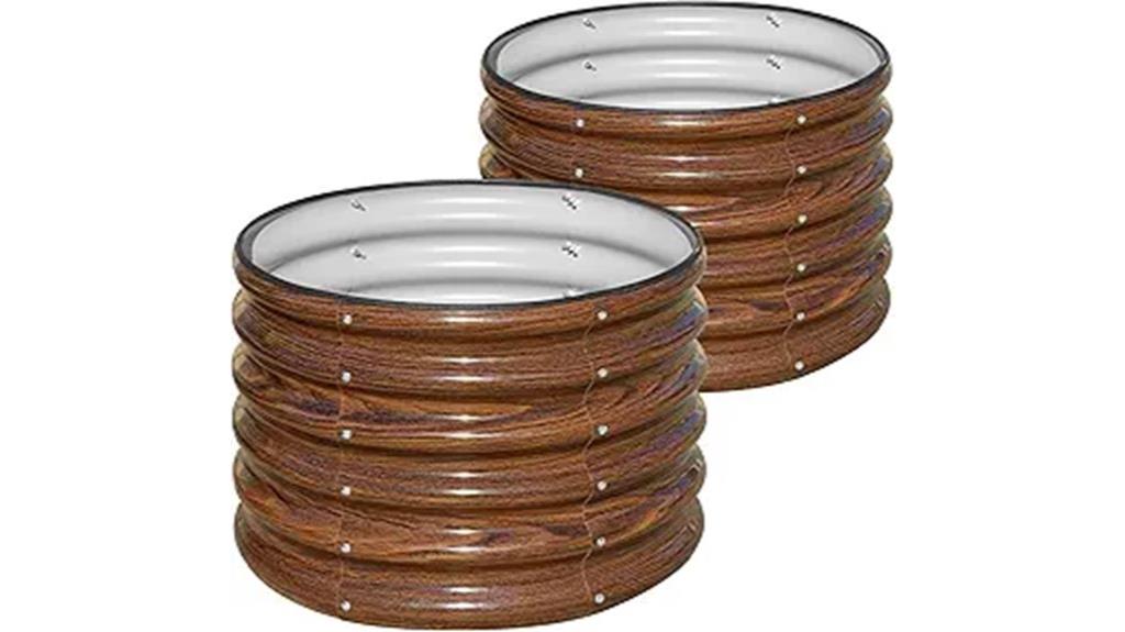 metal 2x2x1 5ft planters