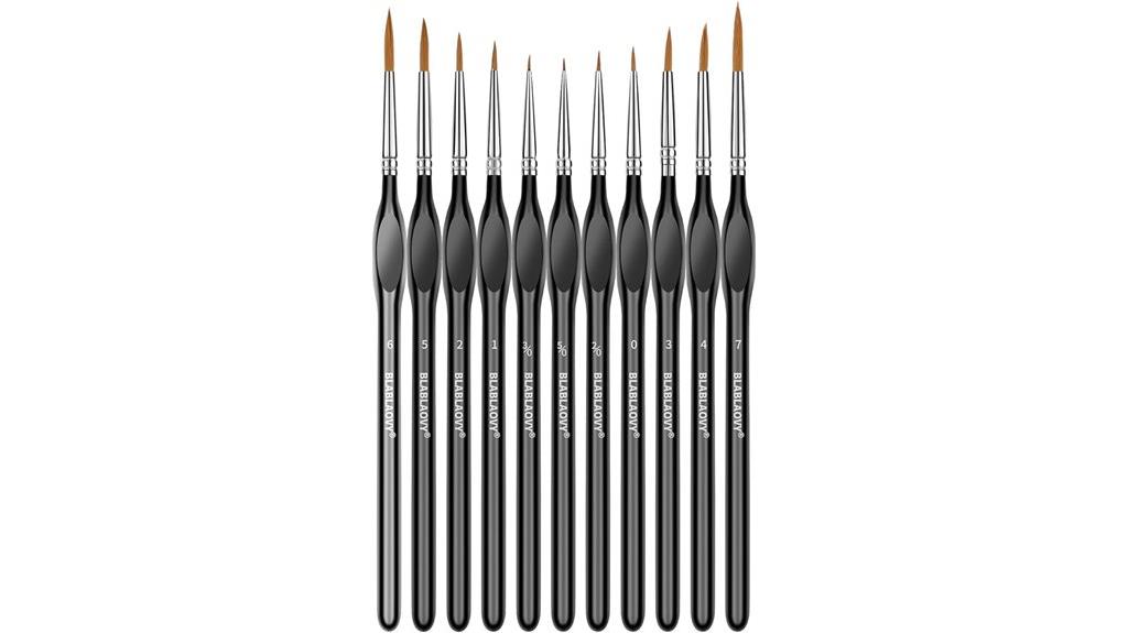 miniature triangular handle brushes