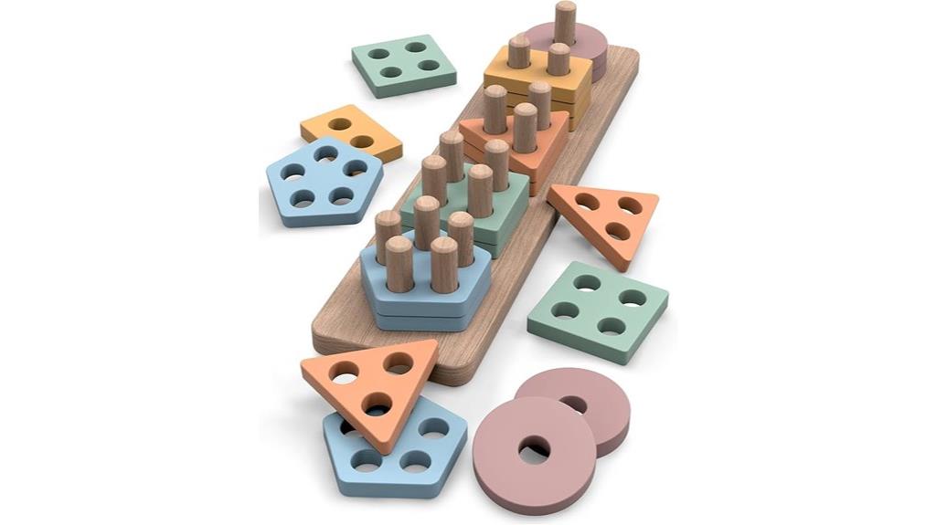 montessori wooden shape puzzle