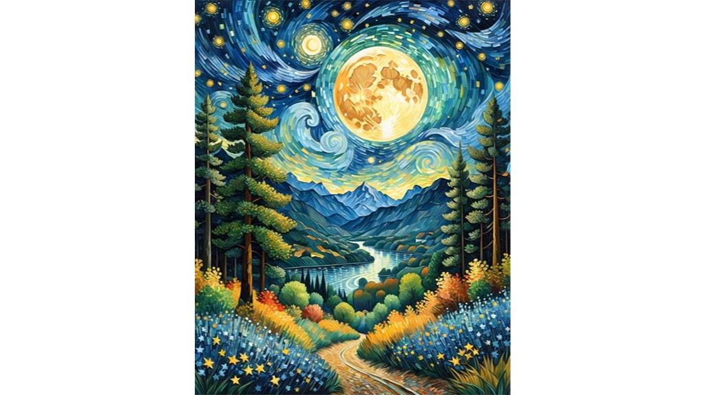 moon themed paint by numbers