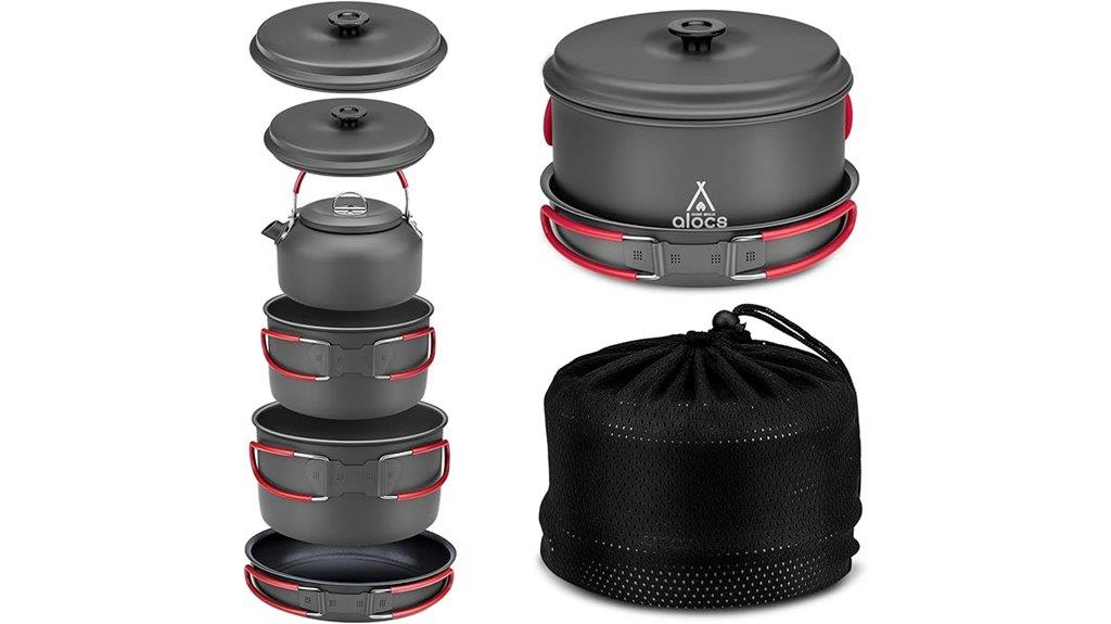 outdoor backpacking cookware set