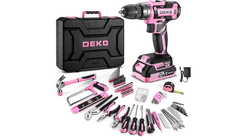 pink cordless drill kit