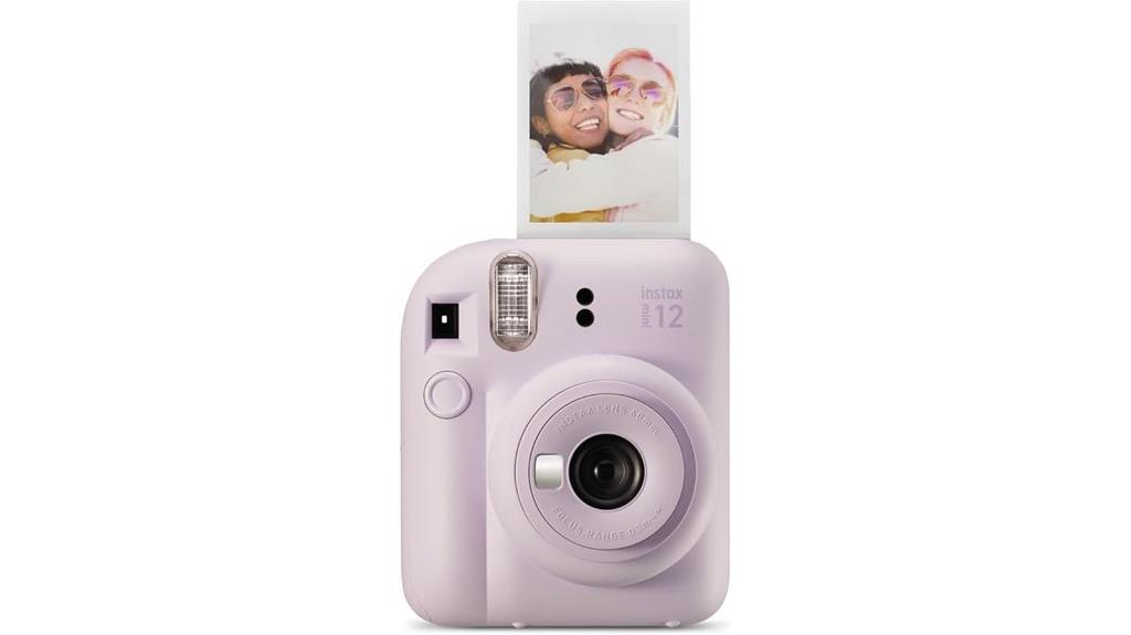 pinkish purple instant camera