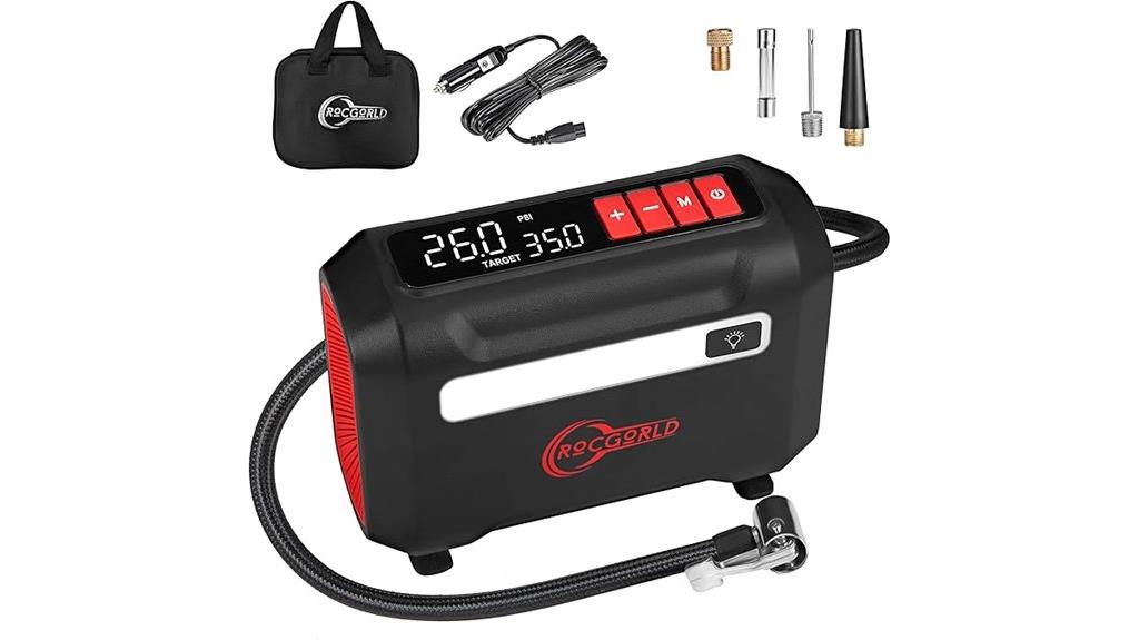 portable air compressor with digital