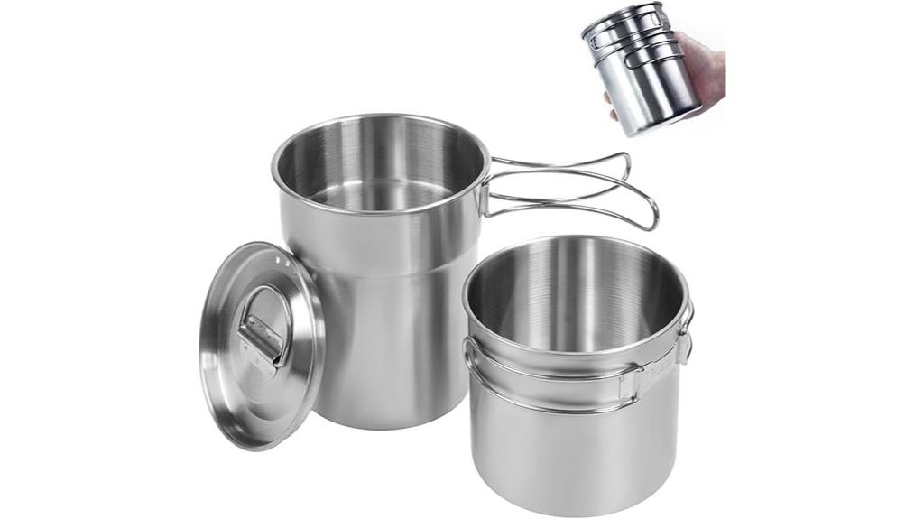 portable collapsible cooking set