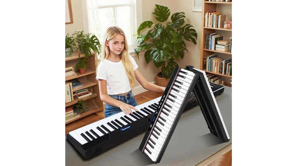 portable folding 88 key piano