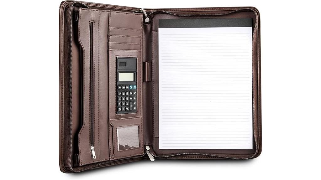 premium business portfolio zipper