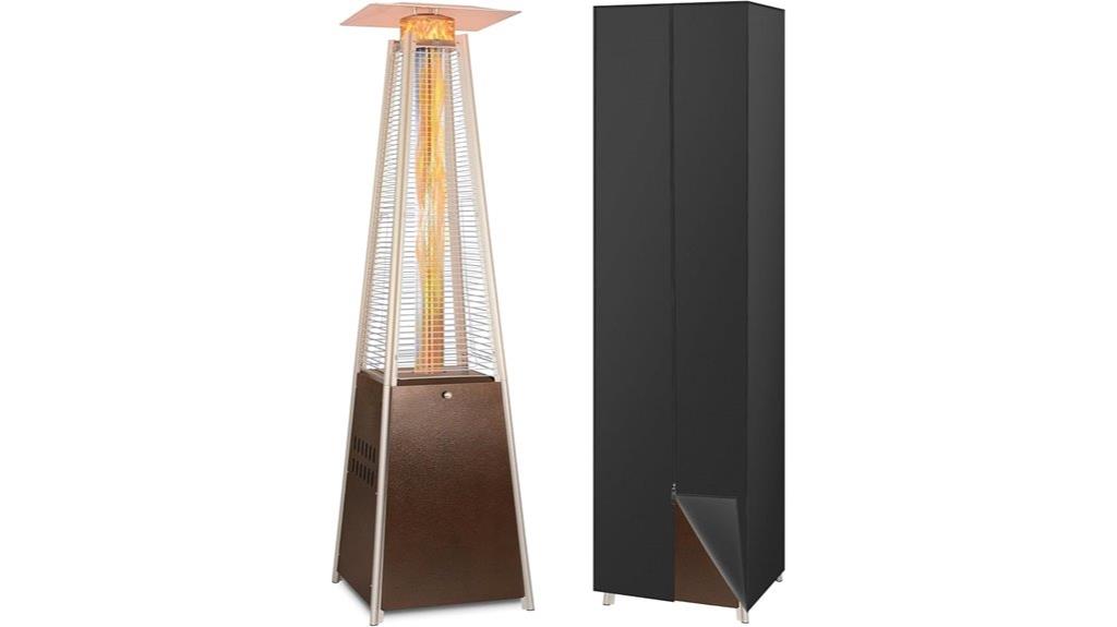 pyramid patio heater with wheels