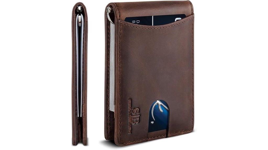 rfid slim leather wallet