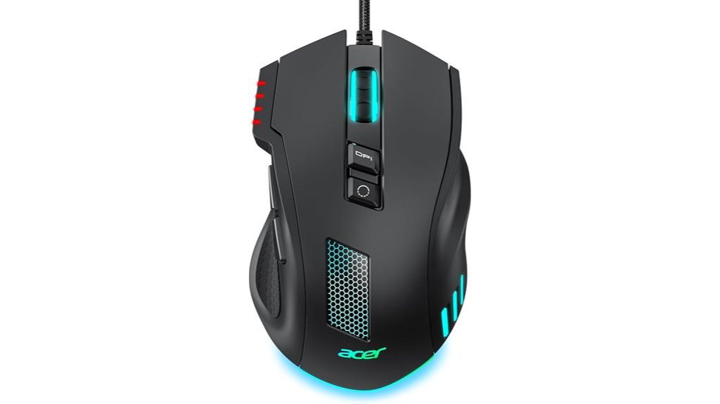 rgb programmable wired mouse