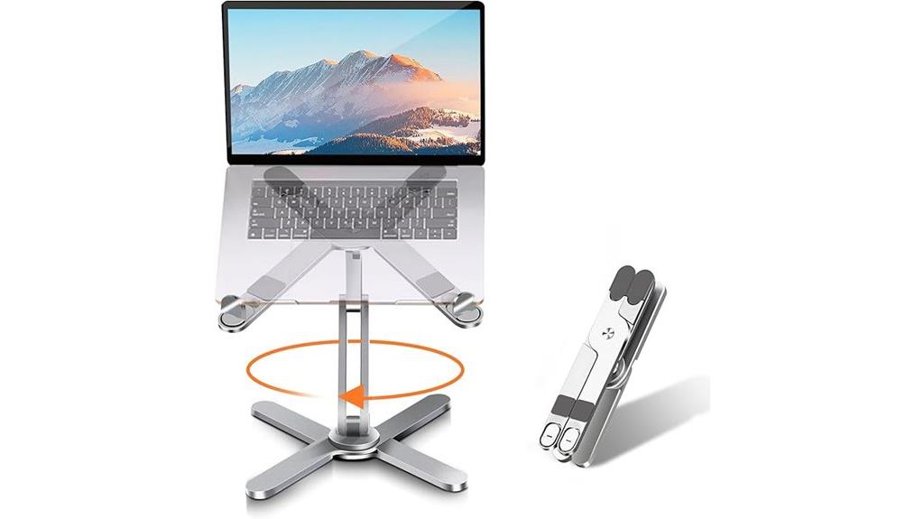 rotating laptop stand fits