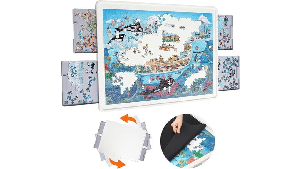 rotating plastic puzzle storage