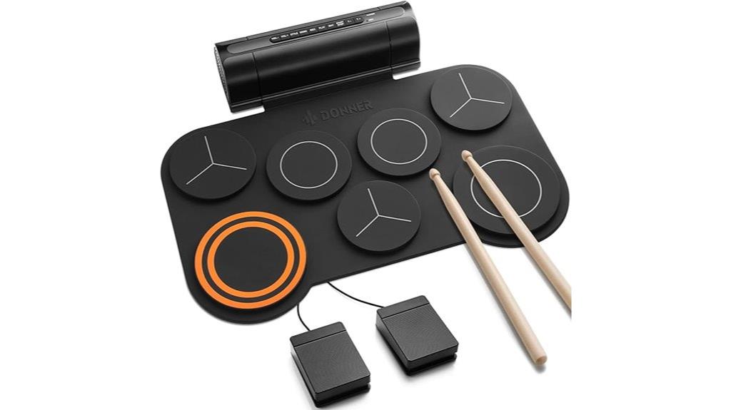 seven pad electronic drum set