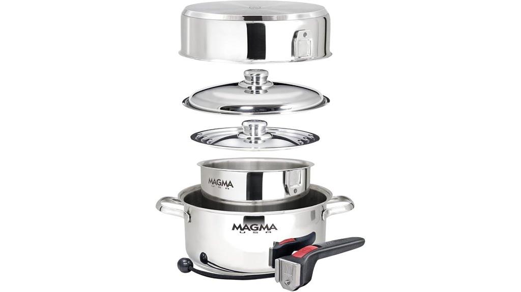 seven piece stainless cookware