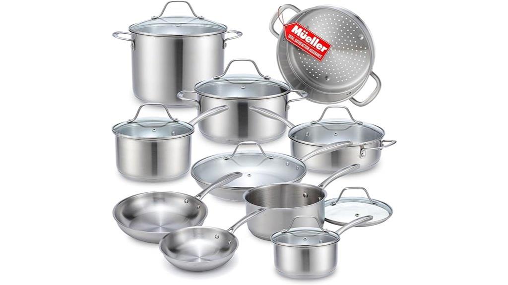 stainless steel cookware set