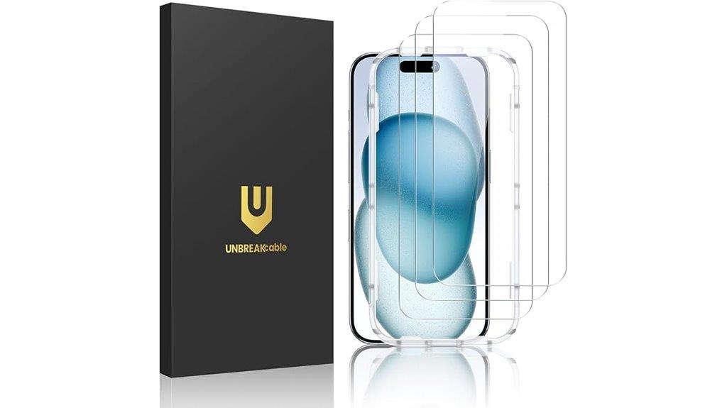three iphone 15 screen protectors