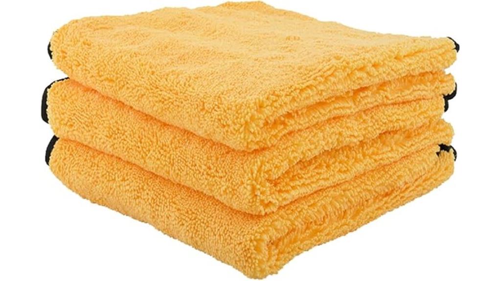 three microfiber towels pack
