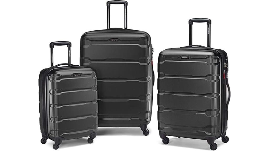 three piece hardside luggage set