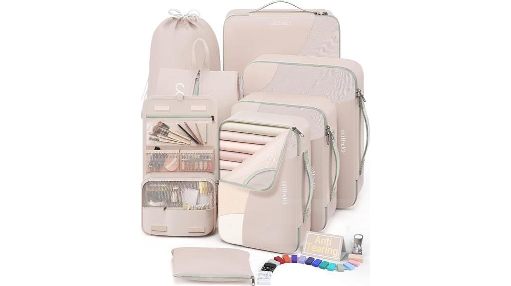 travel packing cubes set