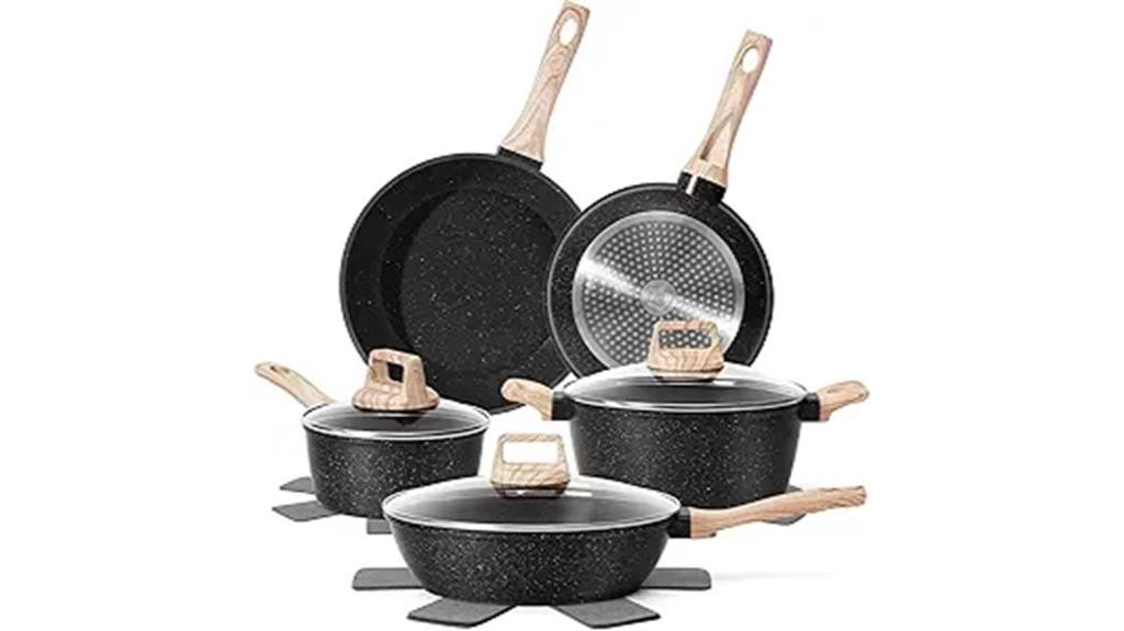 twelve piece nonstick cookware set