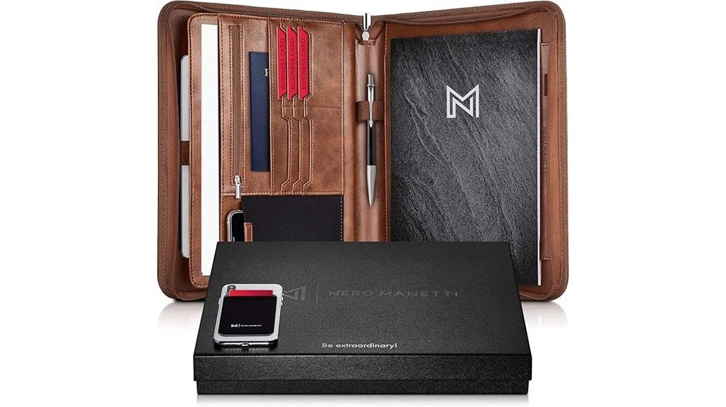 vegan leather padfolio