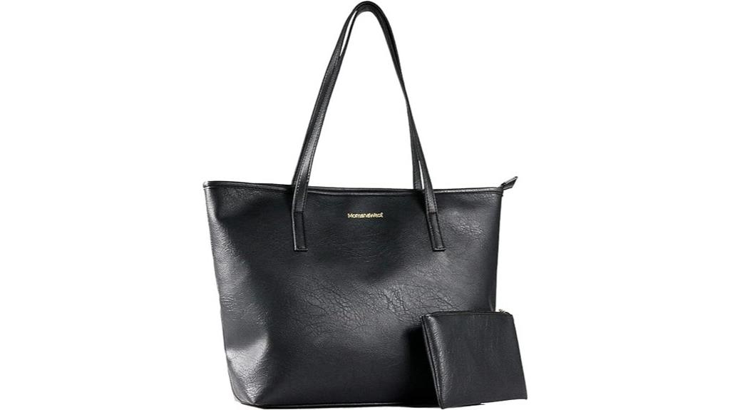 vegan leather tote bag