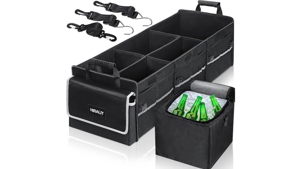 versatile four compartment vehicle organizer