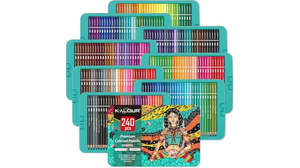 vibrant 240 pencil art set