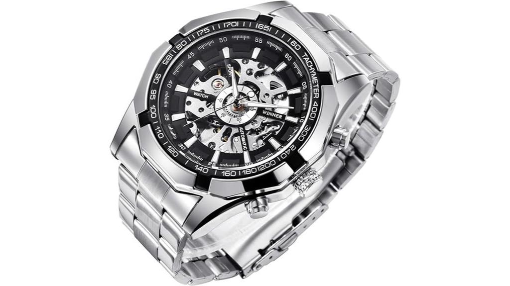 waterproof automatic skeleton watch