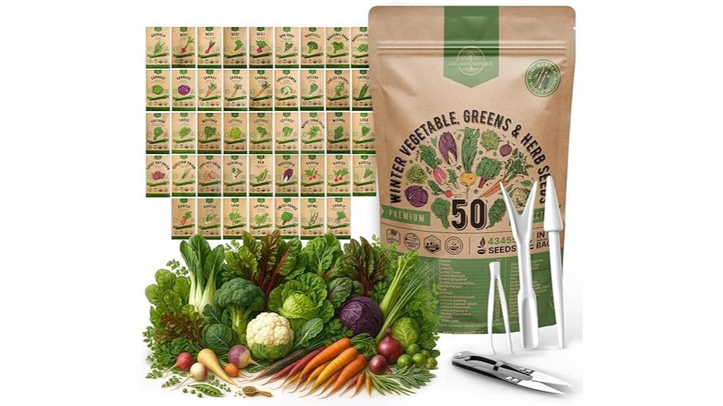 winter vegetable seed assortment