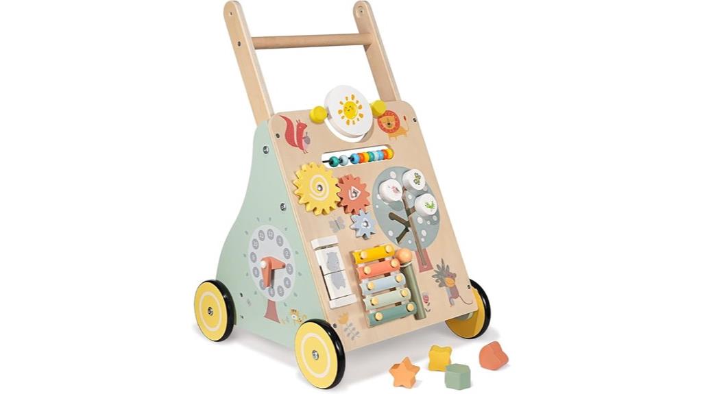 wooden infant learning walker