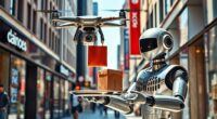 drone and robot food delivery