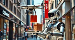drone and robot food delivery