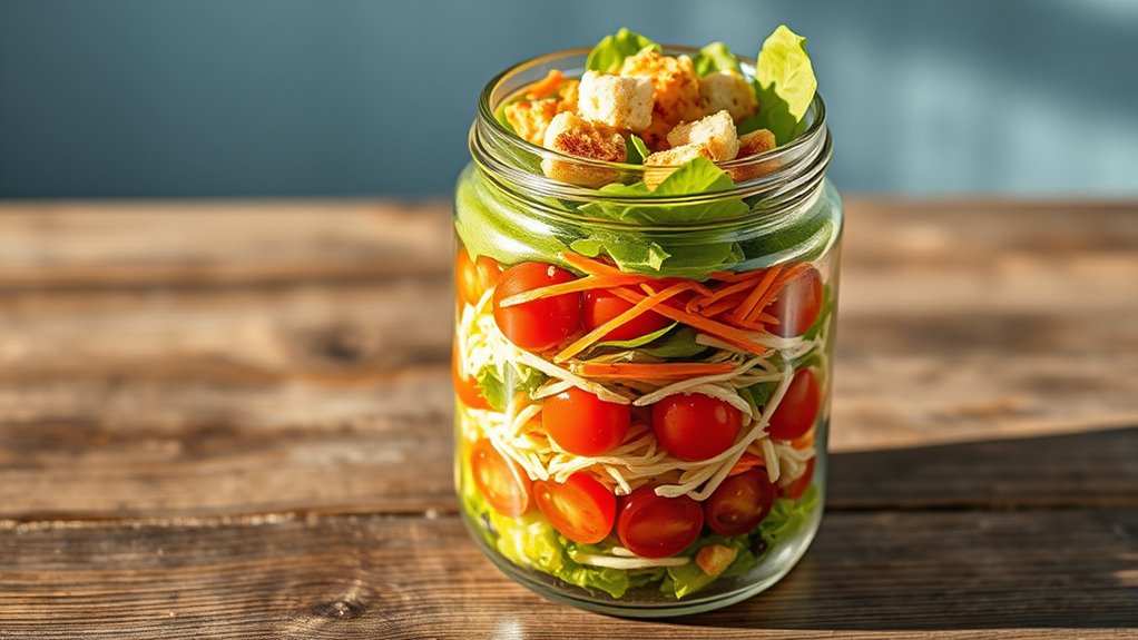 portable layered meal prep