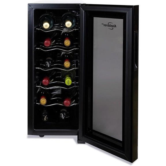 12 bottle glass door cooler