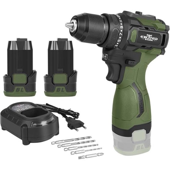 17V Cordless Power Drill Set with 2 Batteries
