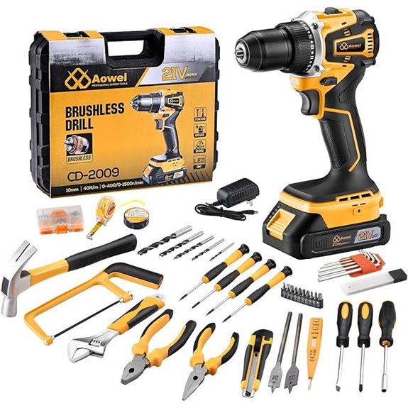 Cordless 21V Drill Kit with Battery and Charger