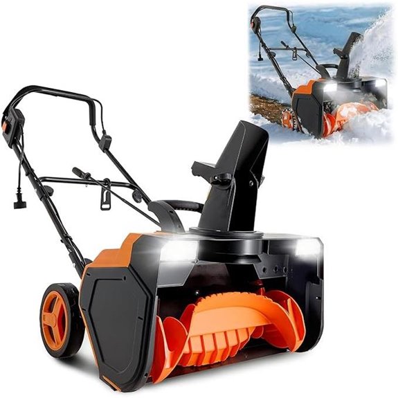 VEVOR 23-Inch Corded Snow Blower with Lights
