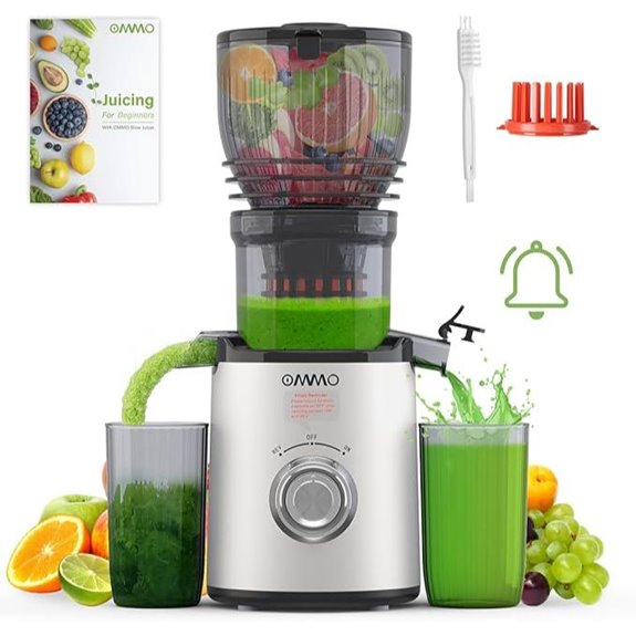 OMMO 300W Cold Press Juicer with Large Feed Chute