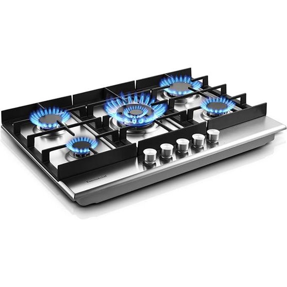 30 inch five burner gas cooktop