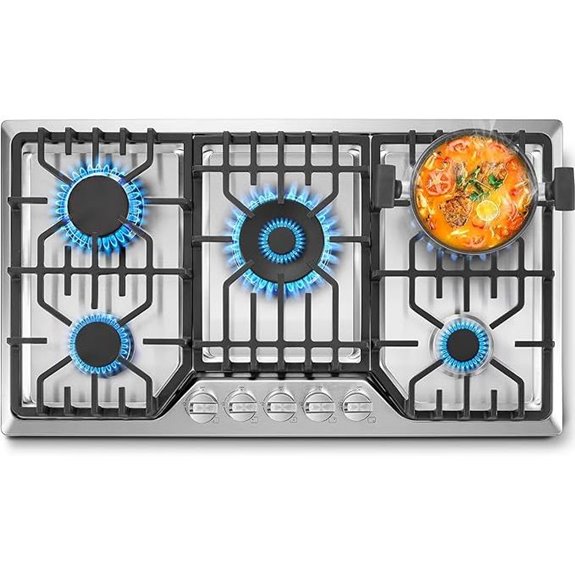 36 inch sabaf burner cooktop