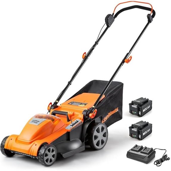 LawnMaster 48V Max Brushless Mower with Batteries