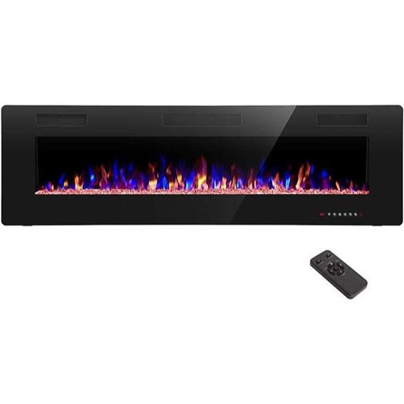 60 inch recessed electric fireplace