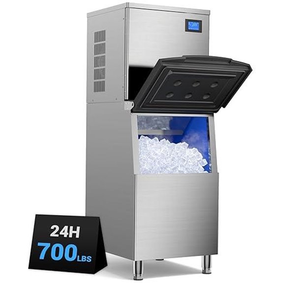 700l commercial self cleaning ice machine