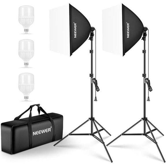 NEEWER 700W Softbox Lighting Kit with Bulbs