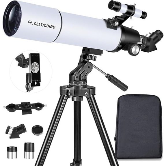 80mm refractor telescope kit