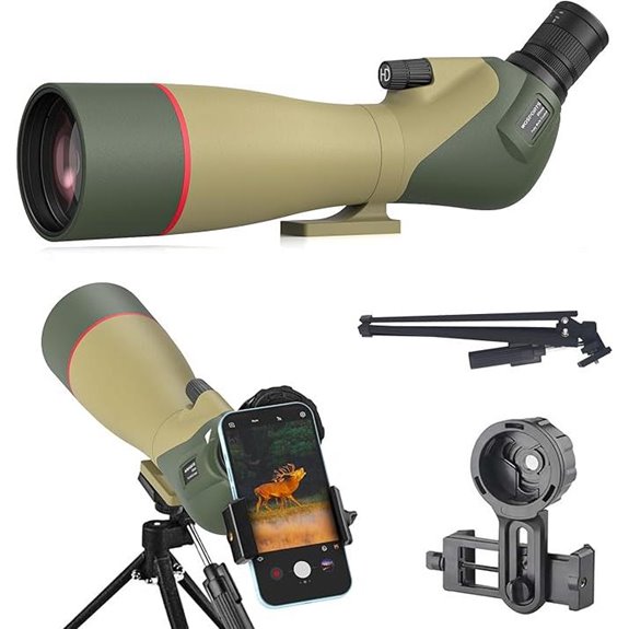 WOSPORTS 85mm Spotting Scope with Tripod and Accessories
