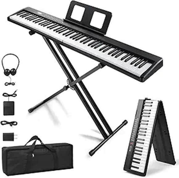 Ktaxon 88-Key Foldable Piano Keyboard with Rhythms